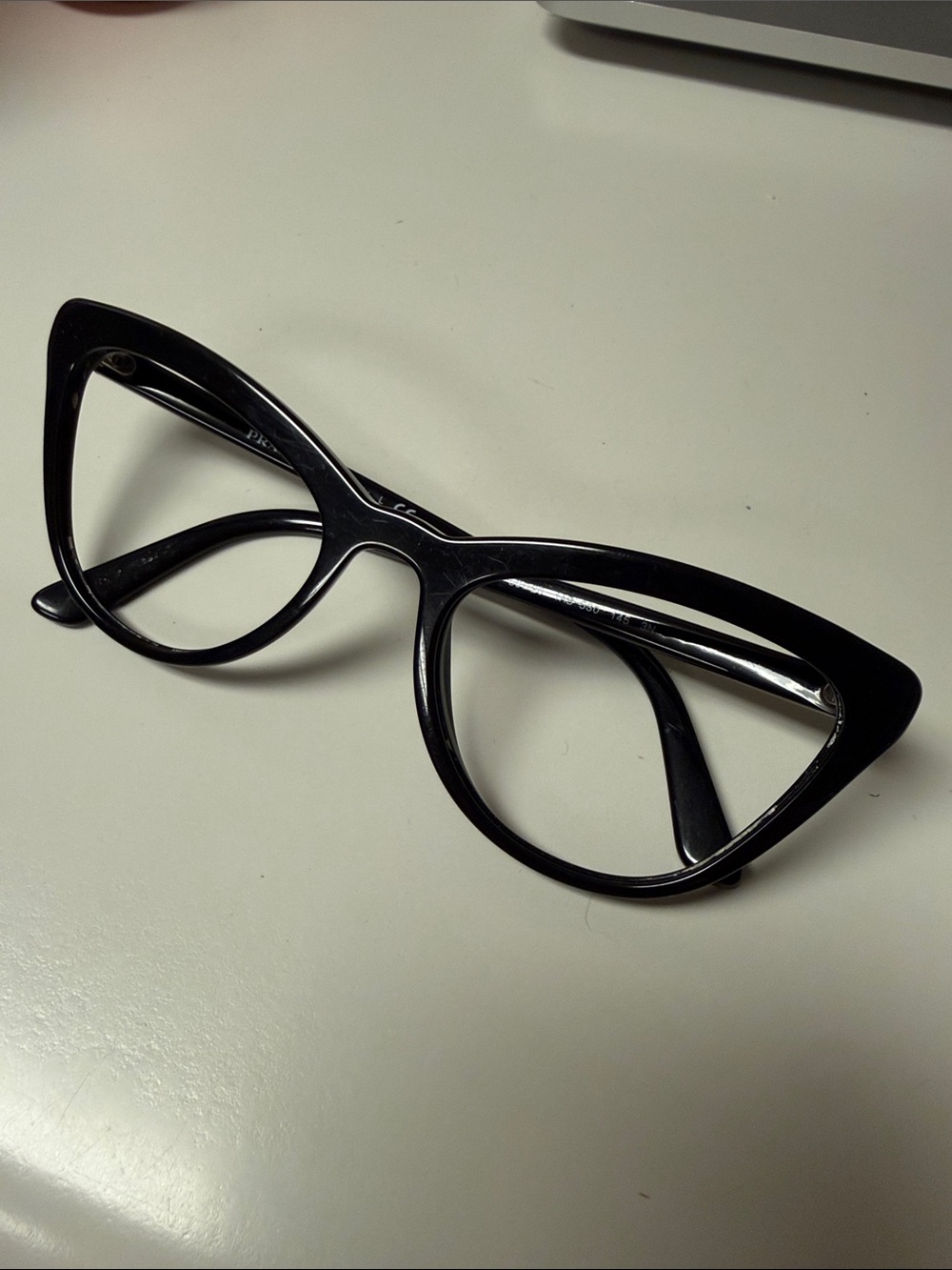 Prada Black Cat-Eye Women's Fashion Glasses SPR01V 56 eye